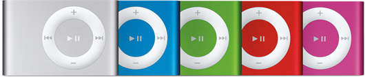 Novos iPods shuffle