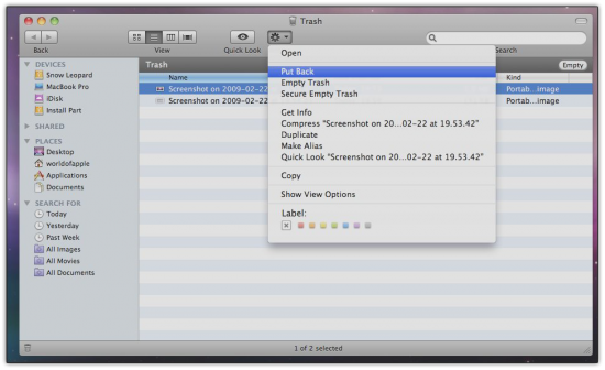 Mac OS X 10.6 Snow Leopard - Screenshot do build 10A261