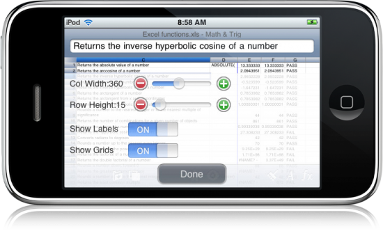 Mariner Calc no iPhone