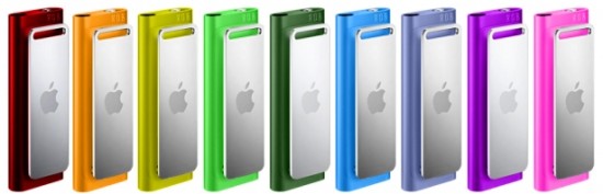 iPods shuffle 3G coloridos