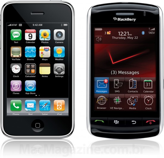 iPhone 3G e BlackBerry Storm