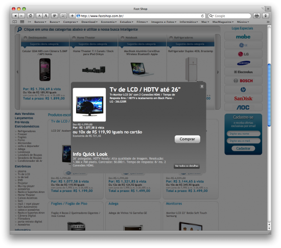 Fast Shop com visual à la Apple.com Fast Shop com visual à la Apple.com