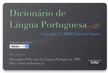 Dicionário.widget