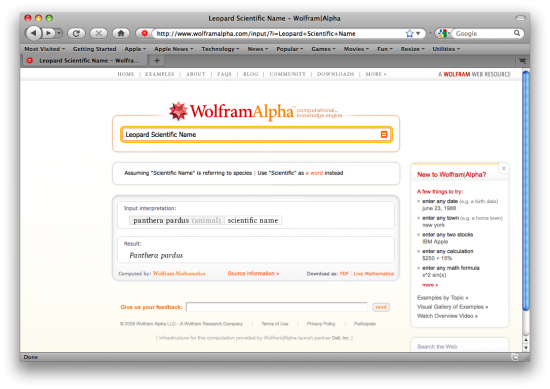 Wolfram Alpha