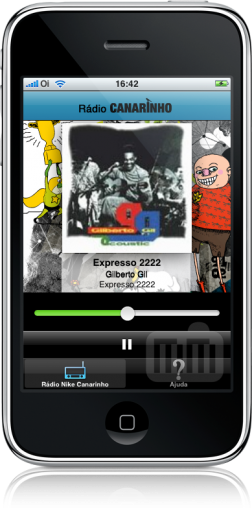 Rádio Nike Canarinho no iPhone