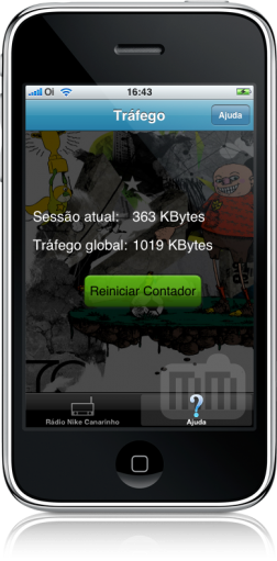 Rádio Nike Canarinho no iPhone