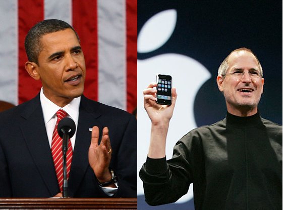 Barack Obama e Steve Jobs