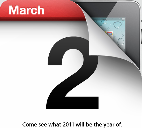 23 convite Confirmado iPad 2   Apple confirma evento especial para a imprensa no dia 2 de março  Leia mais: Agora é oficial: Apple confirma evento especial para a imprensa no dia 2 de março.