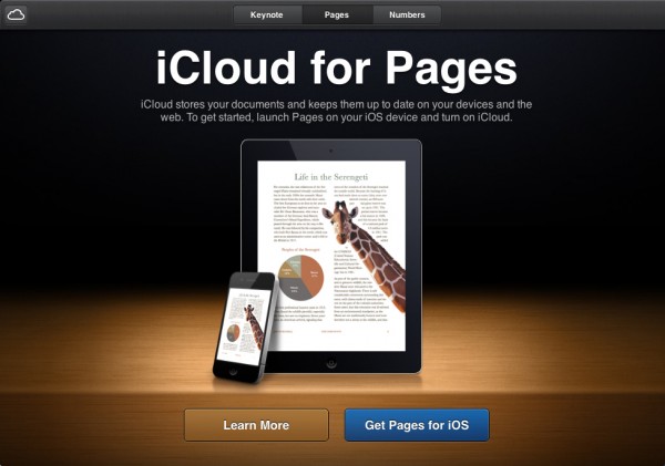 iCloud.com está no ar e de cara nova. 01-icloud_pages-600x421
