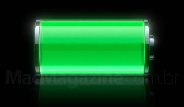 Bateria cheia (verde) no iOS