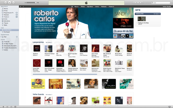 Roberto Carlos na iTunes Store Brasil
