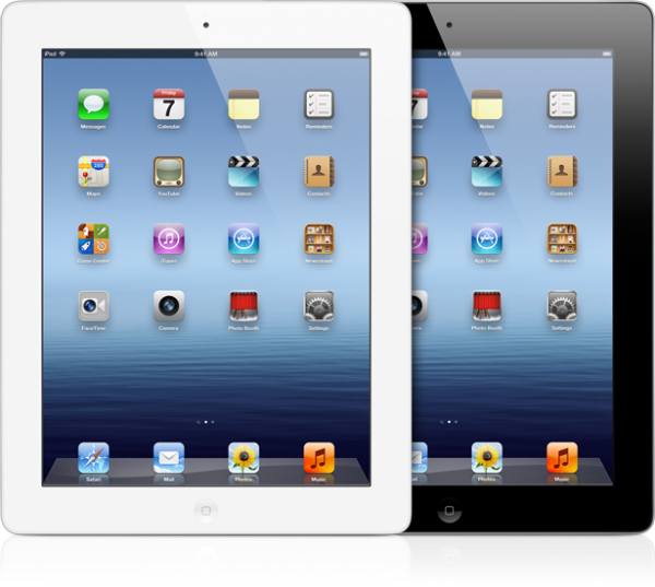 Novos iPads (branco e preto)