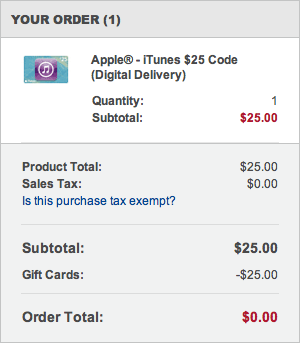 Comprando iTunes Gift Card na Best Buy