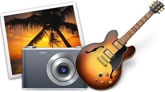 Ícones do iPhoto e do GarageBand (OS X)