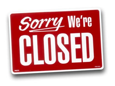 Sorry, we are closed (Desculpe, estamos fechados)