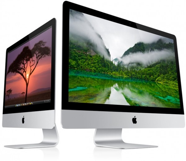 Dois iMacs (21,5 e 27 polegadas) de lado