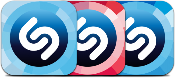 Ícones dos apps Shazam