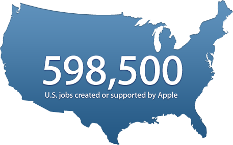 Mapa de empregos da Apple