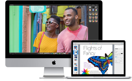 iMac e MacBook Pro com tela Retina