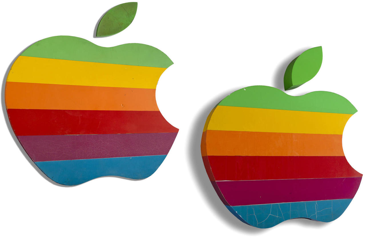 Maçãs coloridas da Apple em leilão