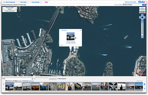 Sydney no Flickr Maps