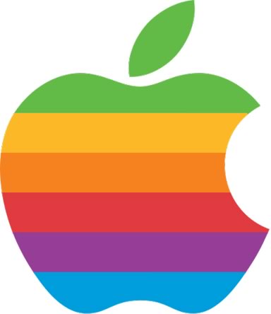 Símbolo da Apple multicolorido