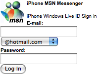 MSN pelo iPhone