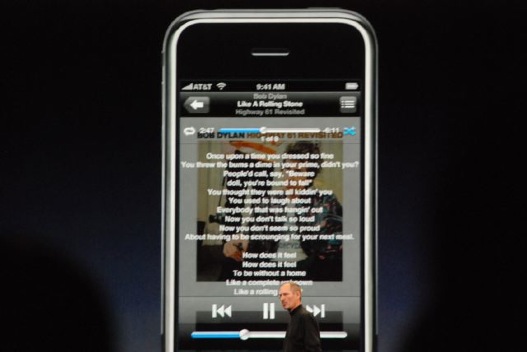Letras das músicas no iPod touch