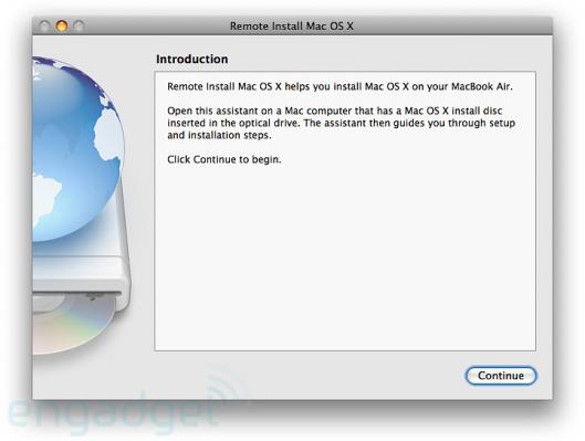 Instalação do Remote Disc no Mac OS X