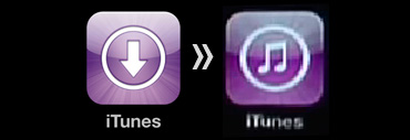 Evolução no ícone da iTunes Oline Store