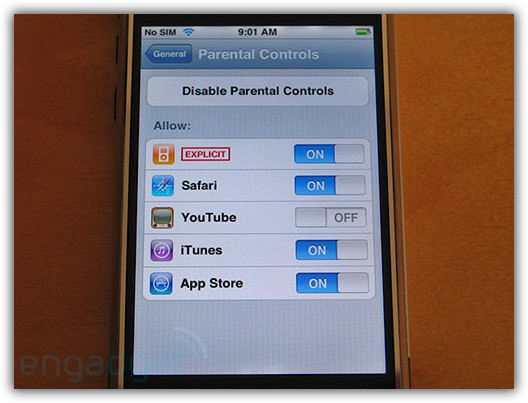 Parental Controls chega ao iPhone
