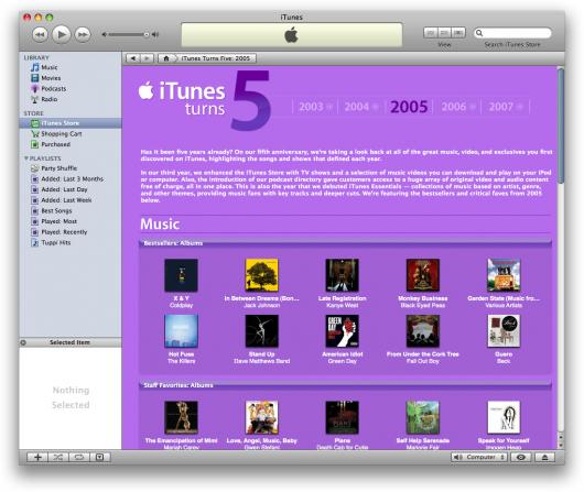 5 anos da iTunes Store