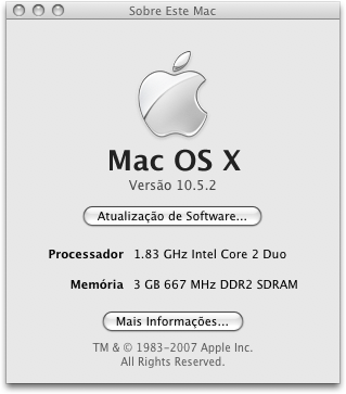 Mac mini com 3GB de RAM