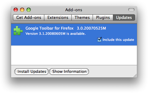 Google Toolbar para o Firefox 3.0
