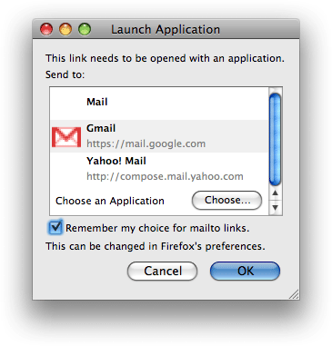 Gmail como default no Firefox 3