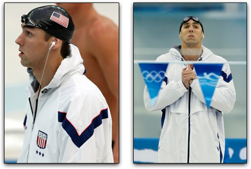 Michael Phelps e seu iPod antes das competições