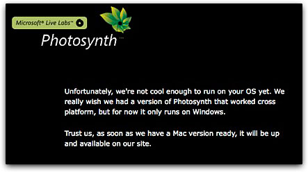 Instalação do Photosynth no Mac