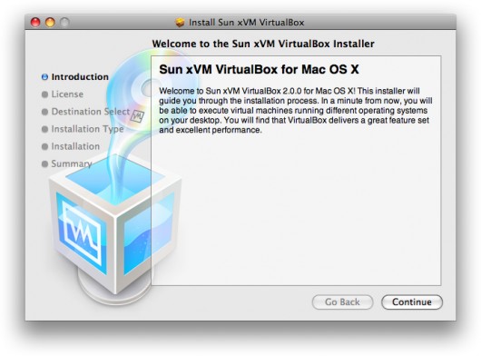 Instalação da Sun xVM VirtualBox