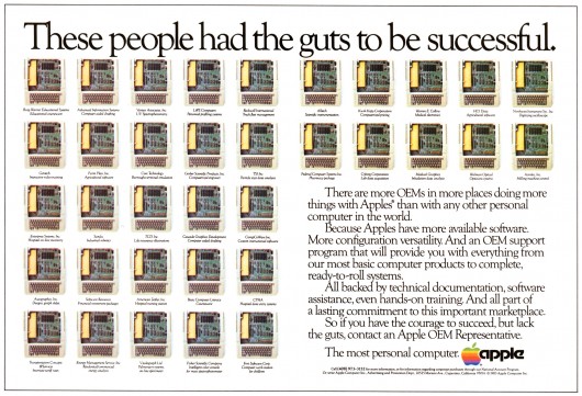 1983 - Apple II, "Esses tem o que precisam para serem bem-sucedidos".