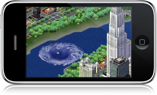 Tela de SimCity 3000 para PC no iPhone