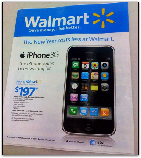 iPhone 3G na Walmart