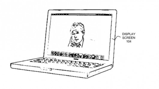 Exemplo de patente para iSight atrás do Display