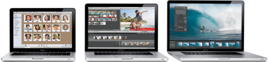 MacBooks lançados em outubro e o novo MacBook Pro de 17": quase impossível ver a iSight, não é?