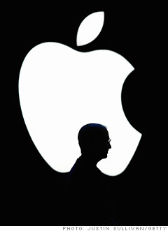 Silhueta de Steve Jobs na Apple