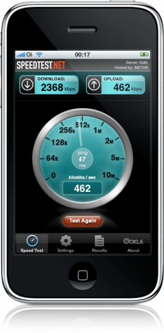 Speedtest.net no iPhone