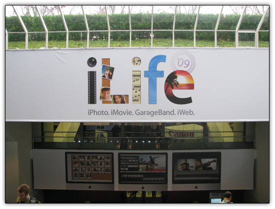 Banner do iLife '09 na Macworld Expo: e o iDVD, Apple?