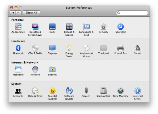 Mac OS X 10.6 Snow Leopard - Screenshot do build 10A261