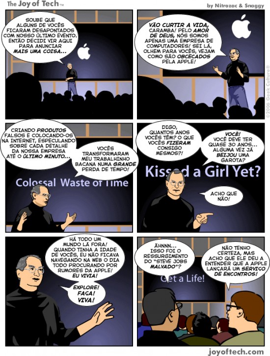 Joy of Tech: Vão curtir a vida!, por Steve Jobs