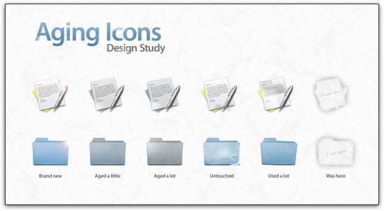 Estudo de design: Aging Icons