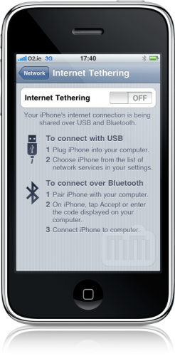 Tethering no iPhone OS 3.0
